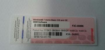 windows 7 home basic OEM key and COA label sticker win 7 home basic oem key 100% online activation Wholesale genuine