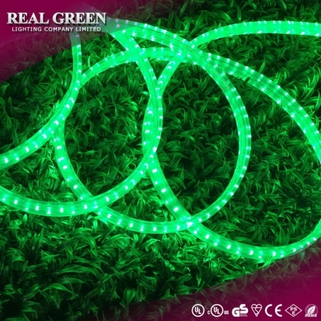 220V 2-Wire Standard Emerald Green LED Rope Light