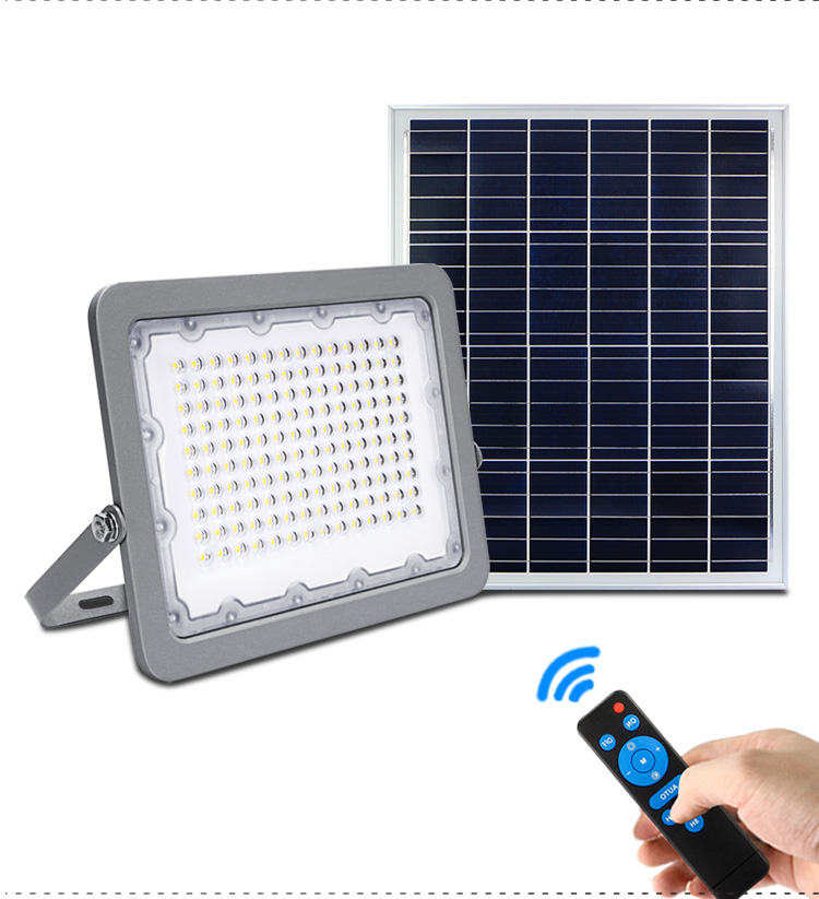 KCD Solar Panel IP65 Waterproof Outdoor Energy Saving 2200K 100 Watt 200 Watt 300 Watt 12 Volt Led Flood Light