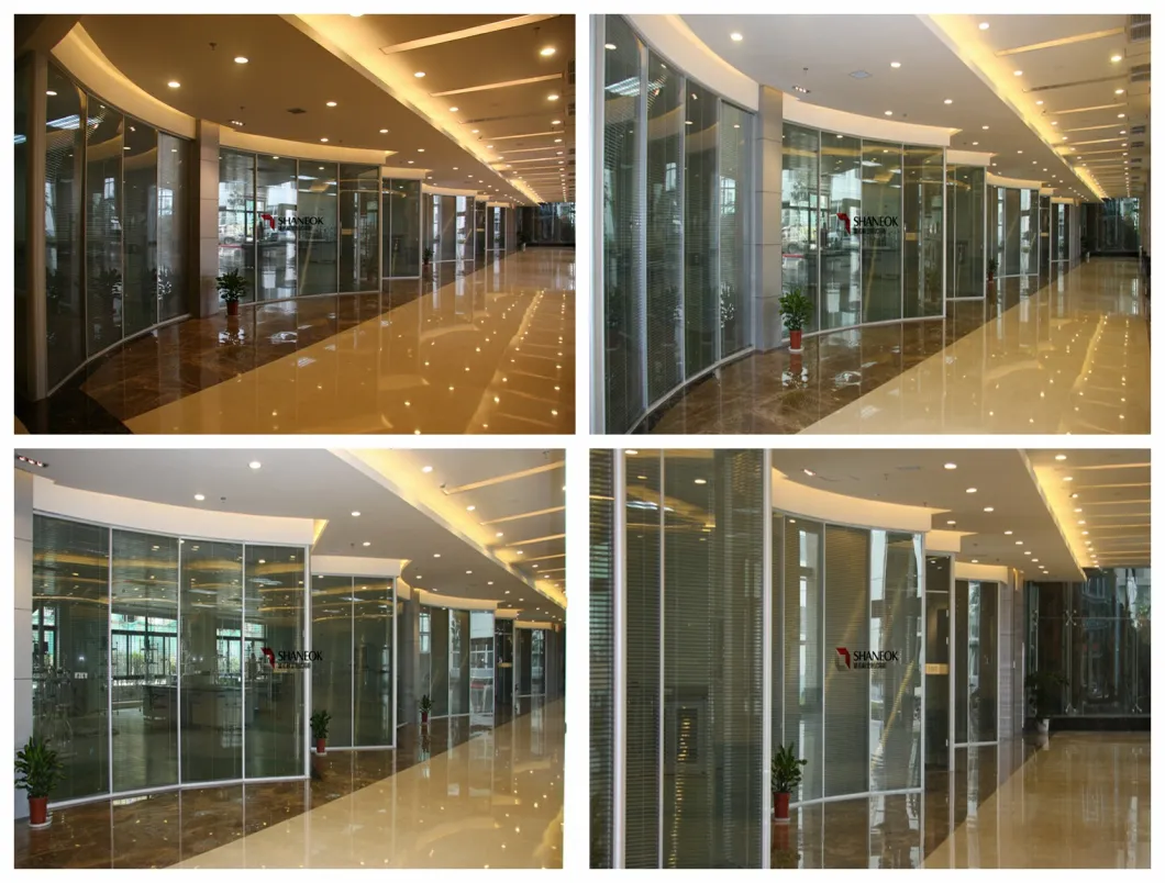 High Quality Double Glass Shutter Tempered Laminated Glass Wall