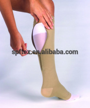 Stretch Medical compression stocking with ykk zipper