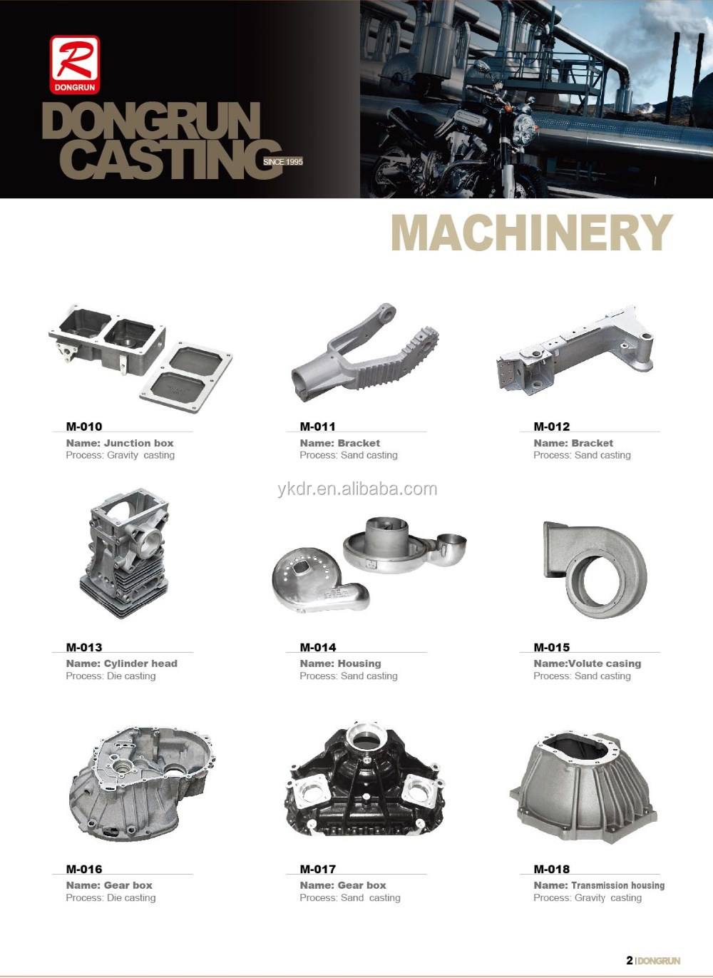 China aluminum casting factory supply aluminum alloy gravity casting parts