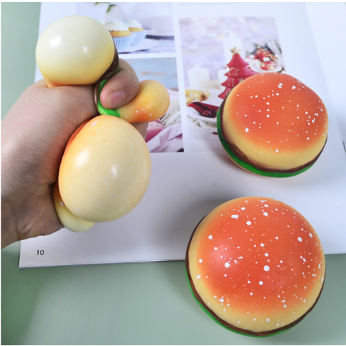 plastic soft TPR material squeeze toys hamburger