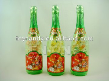 Christmas gifts champane bottle with chocoate candy