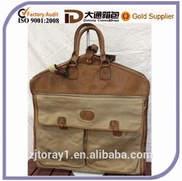 Personalised Tan Leather Garment Bag Travel