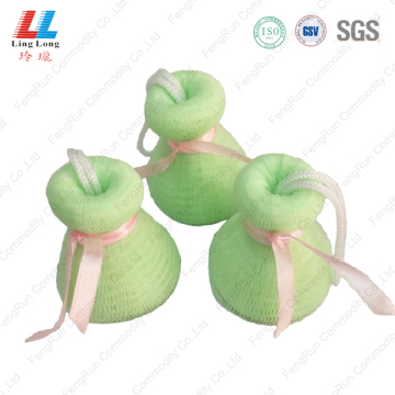 Attractive smooth facial mesh loofah sponge