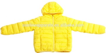 kids padding winter jacket with yellow color