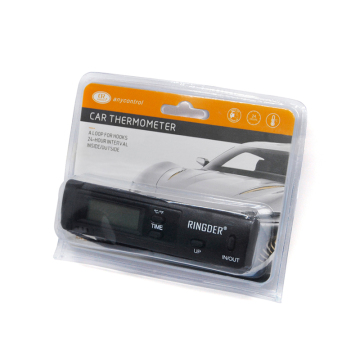 RINGDER TM-7 Car Thermometer: Inside and Outside Temperature Indicator
