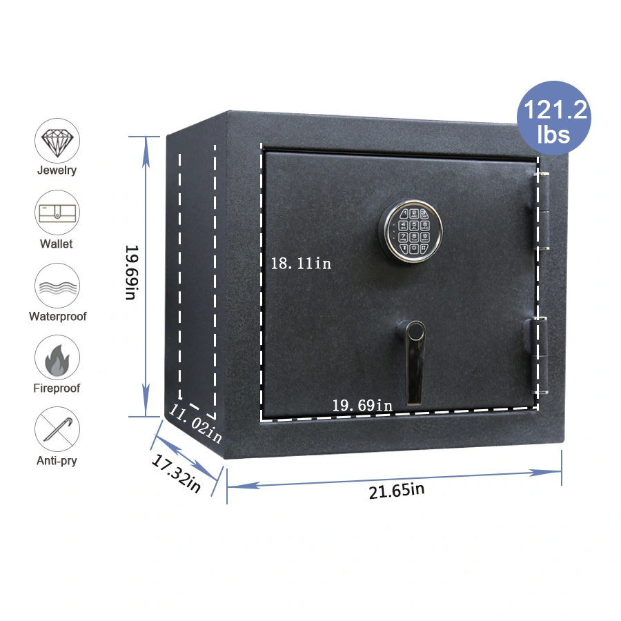 Cdt High Quality Digital Security Fireproof Waterproof Safe, Vibration Alarm Office Home Heavy Duty Fireproof Security Safes/