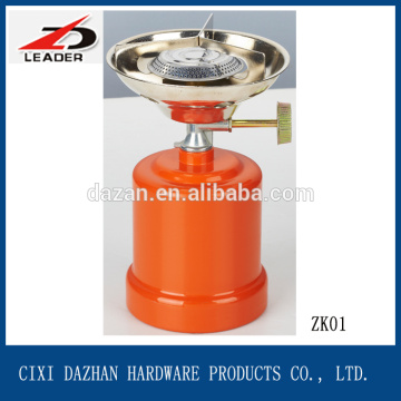 Portable easy assembly camping butane gas lamp