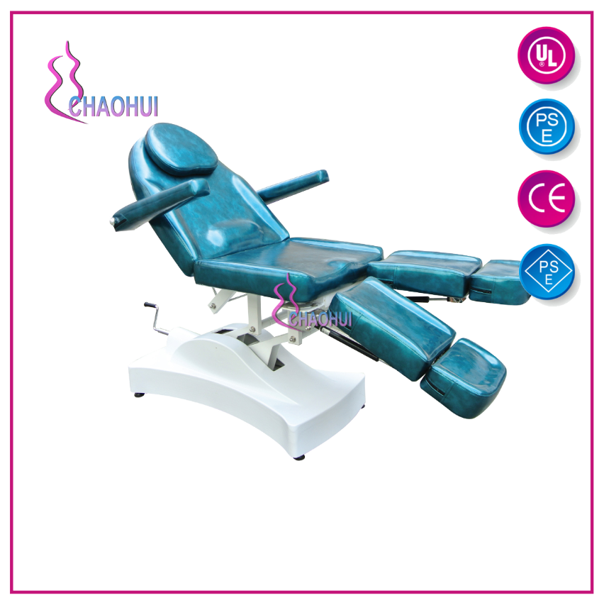 Adjustable electro-hydraulic beauty bed