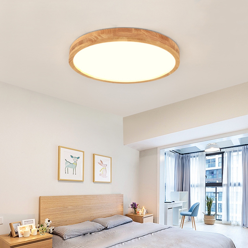 Wooden Flush Ceiling Lamp ShadesofApplication Home Lighting