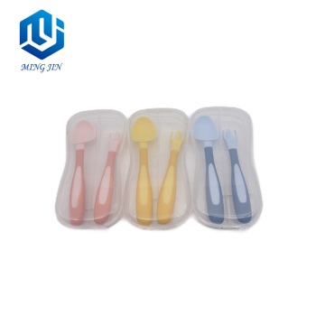 New High Quality BPA-Free Bendable Baby Feeding Spoon and Fork Set