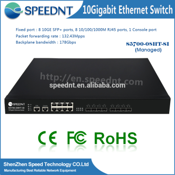 Enterprise Networking 8-port SFP+ 10-Gigabit Ethernet (GbE) switch
