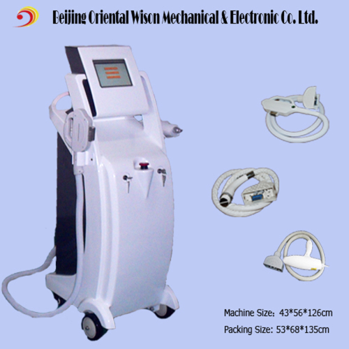 3 Handles E-Light IPL ND YAG Laser Bipolar RF Body Shaping Machine