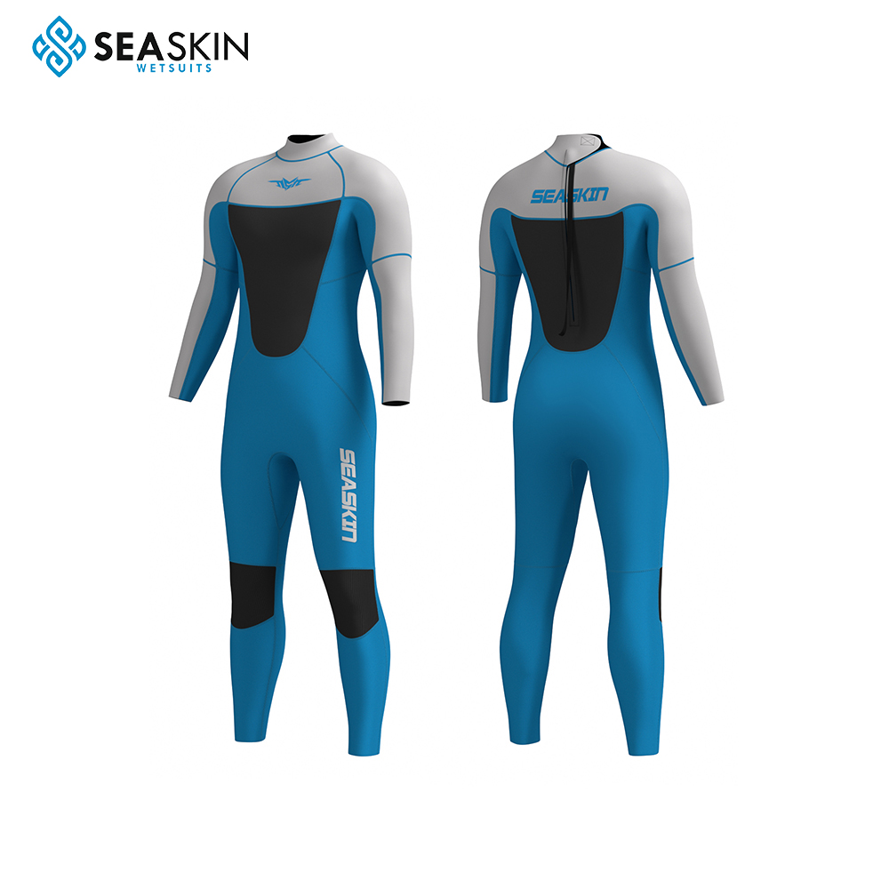 Kustomisasi Seaskin Mens Wetsuits 3/2mm setelan selam seluruh tubuh untuk pria