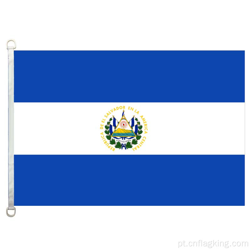 Bandeira nacional de El Salvador 90 * 150cm 100% polyster