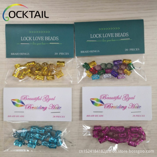 hair beads for synthetic braid hair decoration accessories, dreadlocks braiding hair