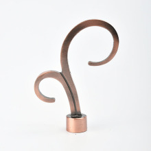 Rose Gold Metal Curtain Rod Finials - 28mm Variety Pack