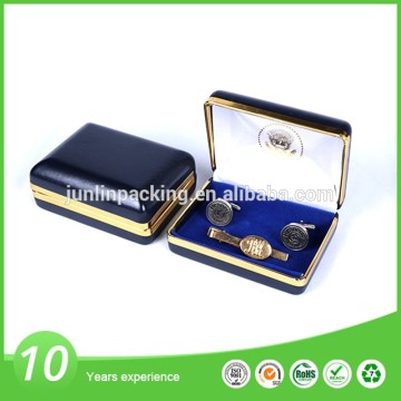 PU leather cufflink gift packing box tie clip set packing box