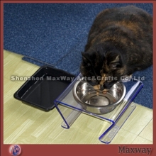 Acrylic Cat Bowl Holder