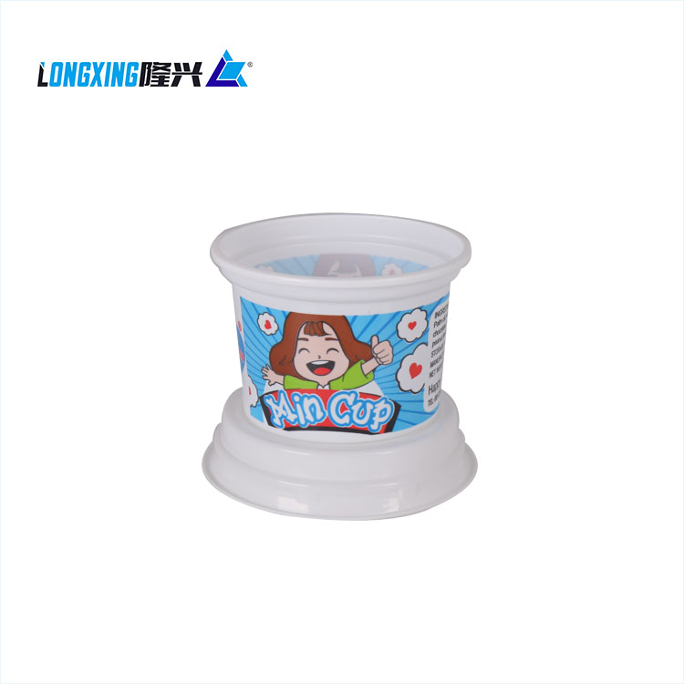 4 oz plastic custom PP printed disposable ice cream cup for kids