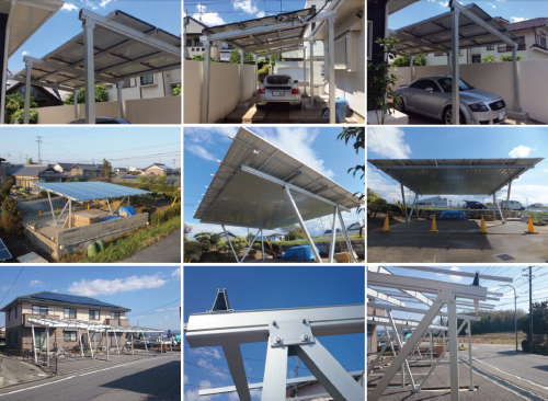 promotional good quality aluminum double carport solar carport