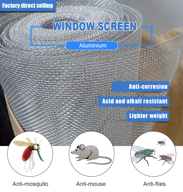 Aluminum Frame Fly screen 100x120 white insect protection for window