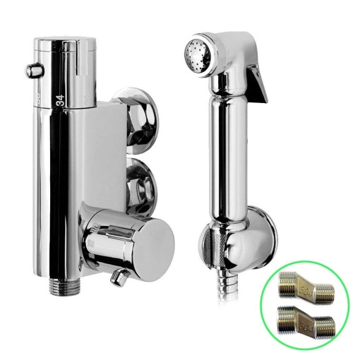 Brass High Pressure Vintage Wall Mount Shower Toilet Bathroom Handheld Bidet Diaper Spray Sprayer Shattaf Kit