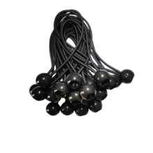 Outdoor Rubber Black Bungee Ball Cords for Tent Tie-Down