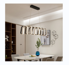 High Lumen LED Ceiling Lights: Matte Aluminum Office and Dining Chandeliers & Pendant Lamps