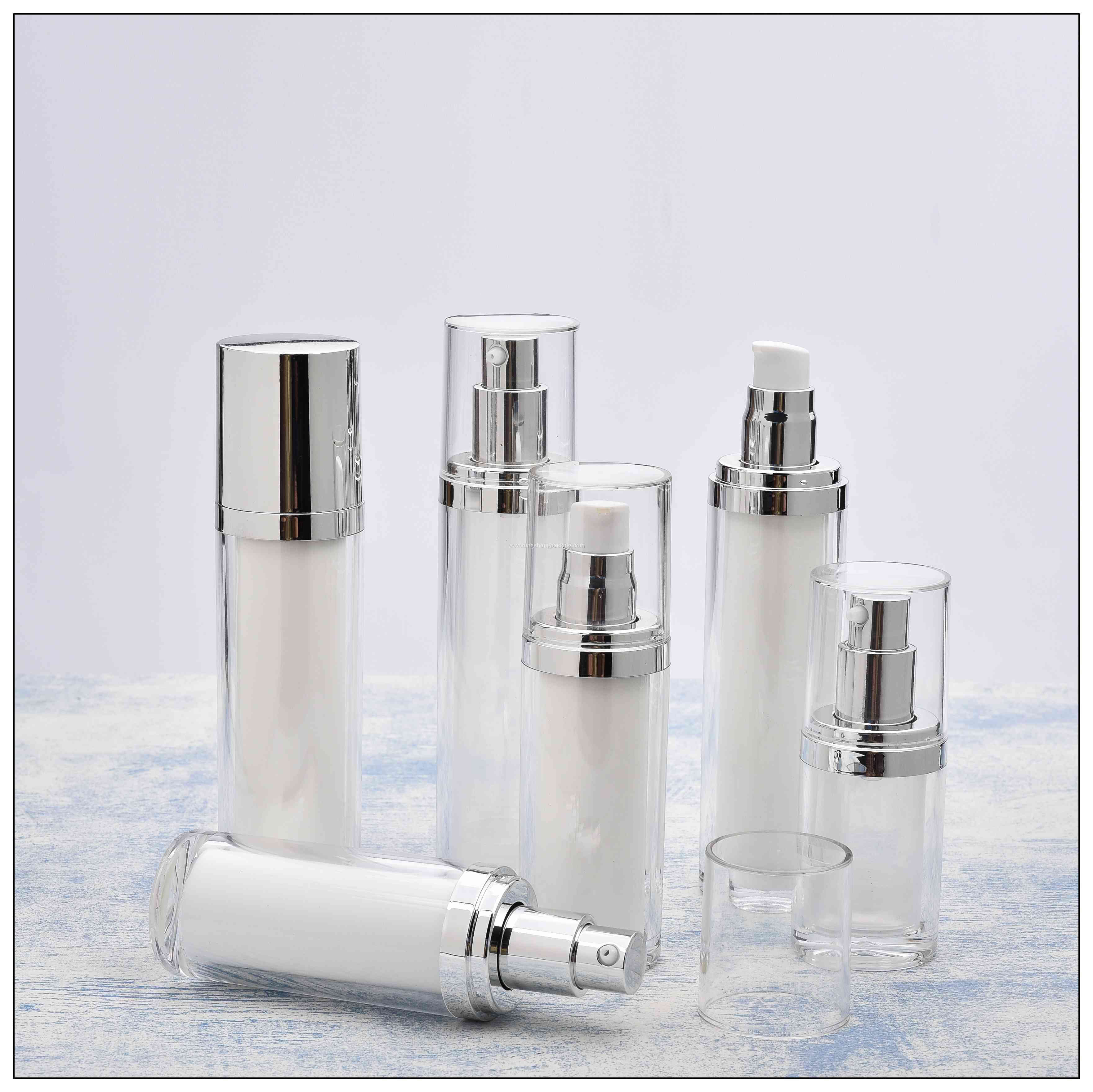 White Cream Bottle Acrylic Skin Care Encases Plastics