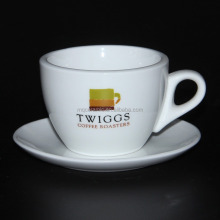 Ceramic Espresso Cup with Saucer - 4oz Capacity