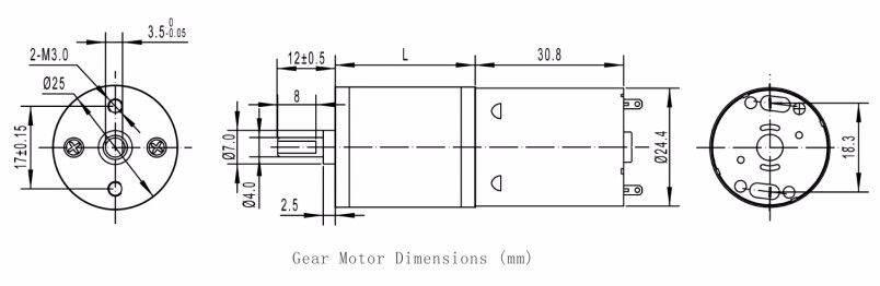 China TT MOTOR high power 25mm dc gear motor