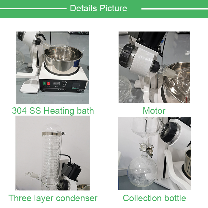 Professional distillation and China Vacuum Rotary Evaporator 2L with 1L flask