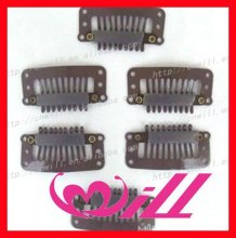 9 teeth metal hair clips hair extension snap clips for hair extension
