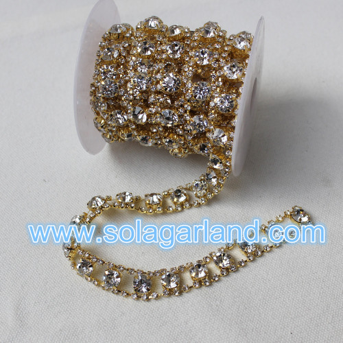 Cadena de girasol de cristal DIY Cadenas de diamantes Decoración de la torta