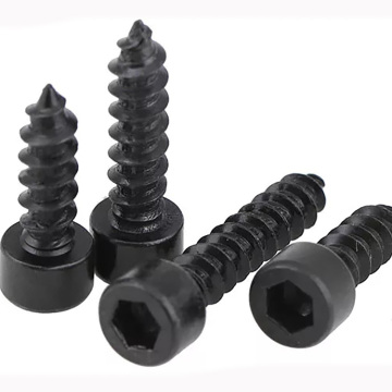 Hex socket head tapping screw with black oxide