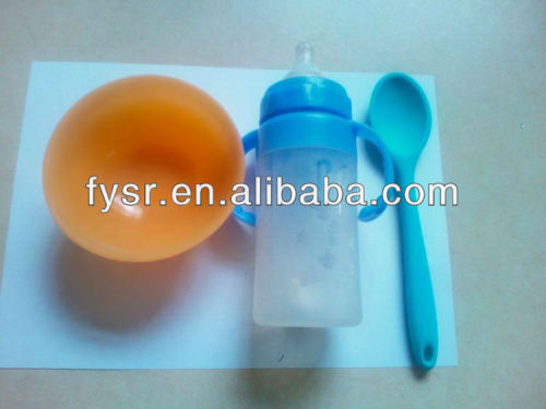 silicone baby feeding bowl silicone feeding-bottle silicone infant spoons