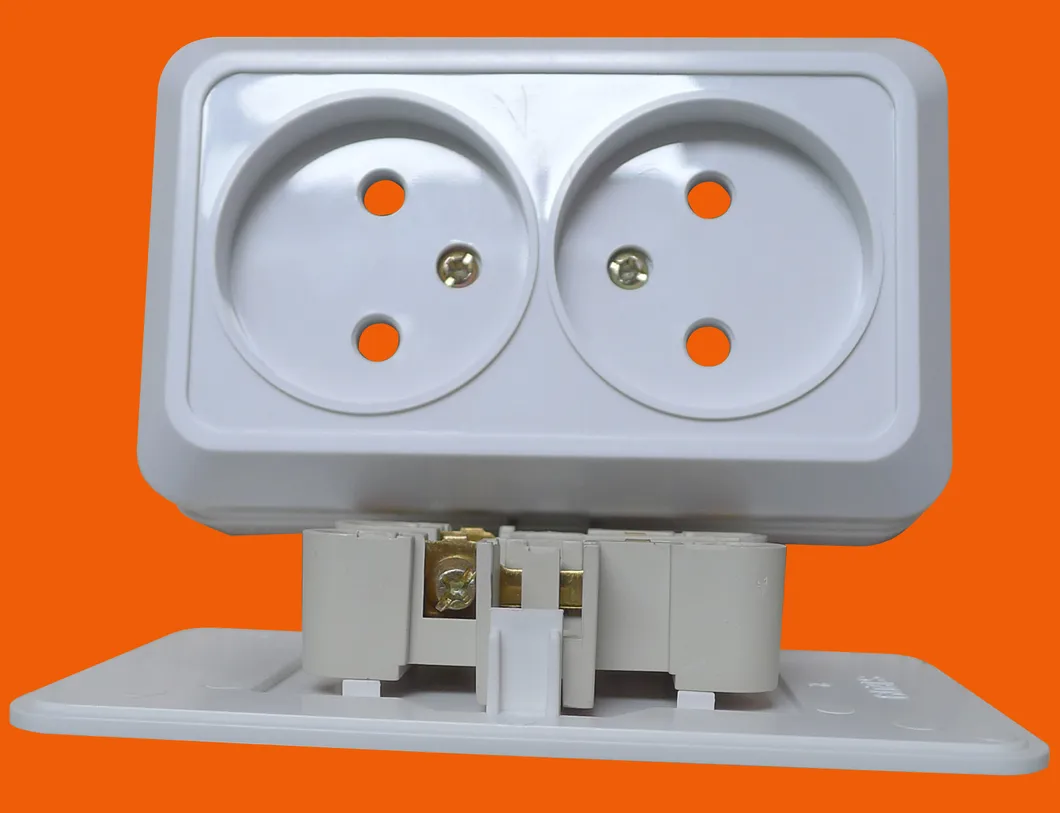 Surface-Mounted Two-Position European Wall Socket German Standard Switch Socket