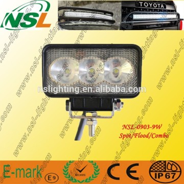 Spot/Flood beam 9w led work light bar , off road led work light, ip67 led work lights