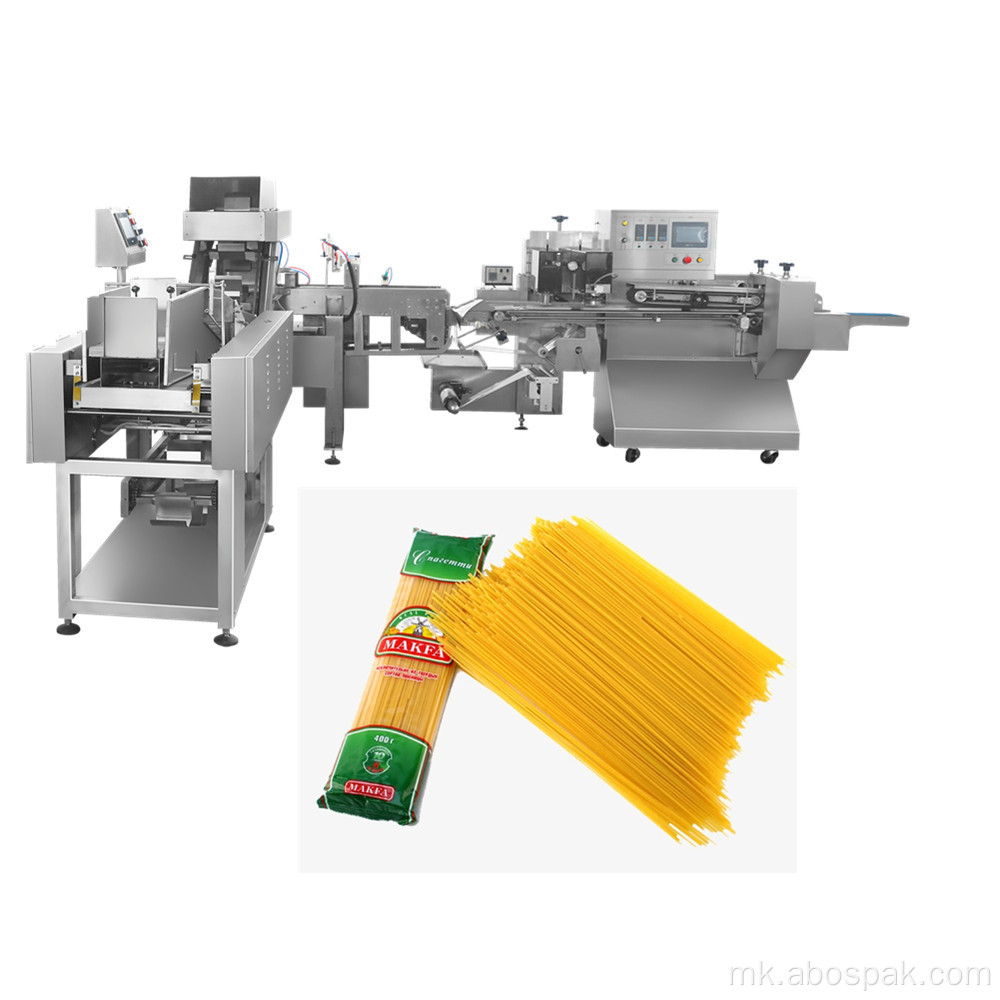 автоматска машина за пакување за мерење на полнење со проток на шпагети