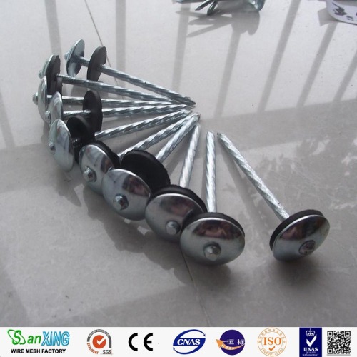 Bright Metal Luster Galvanized Paraply Head Roofing Nails