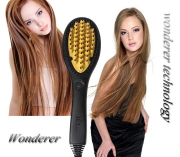 Hot Hair Brush Straightener
