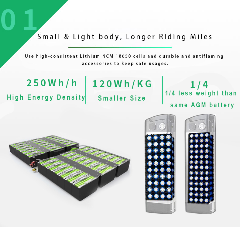 Folding ebike akku 48 volt silverfish 18650 lithium ion batteries pack 750w 1000wfoldable bicycle battery 48v 20ah electric bike