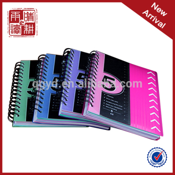 B5 pp material cover double spiral notebook