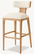 Oak/ash Counter Stool with Lignee Fabric