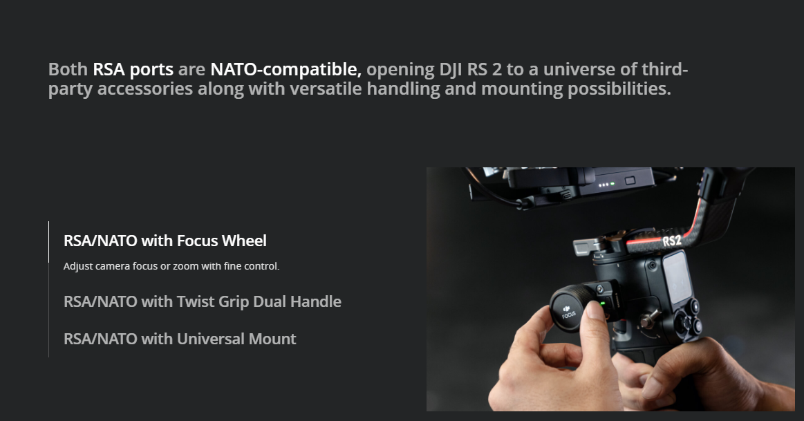 2020 hot new  DJI gimbal RS2 for DJI 1.4inch touchscreen 4.5kg payload Multi-scene solution