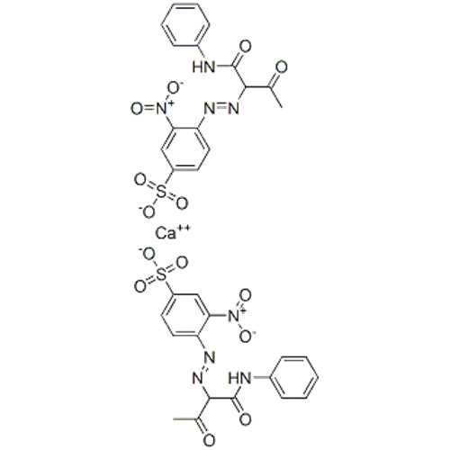 Acide benzènesulfonique, sel de calcium 3-nitro-4- [2- [2-oxo-1 - [(phénylamino) carbonyl] propyl] diazényl] - (2: 1)