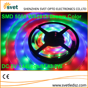 Programmable Led Lights SMD 5050 WS2812 DC 5V 144 Leds/M Christmas Tree Decoration / Ornamentation